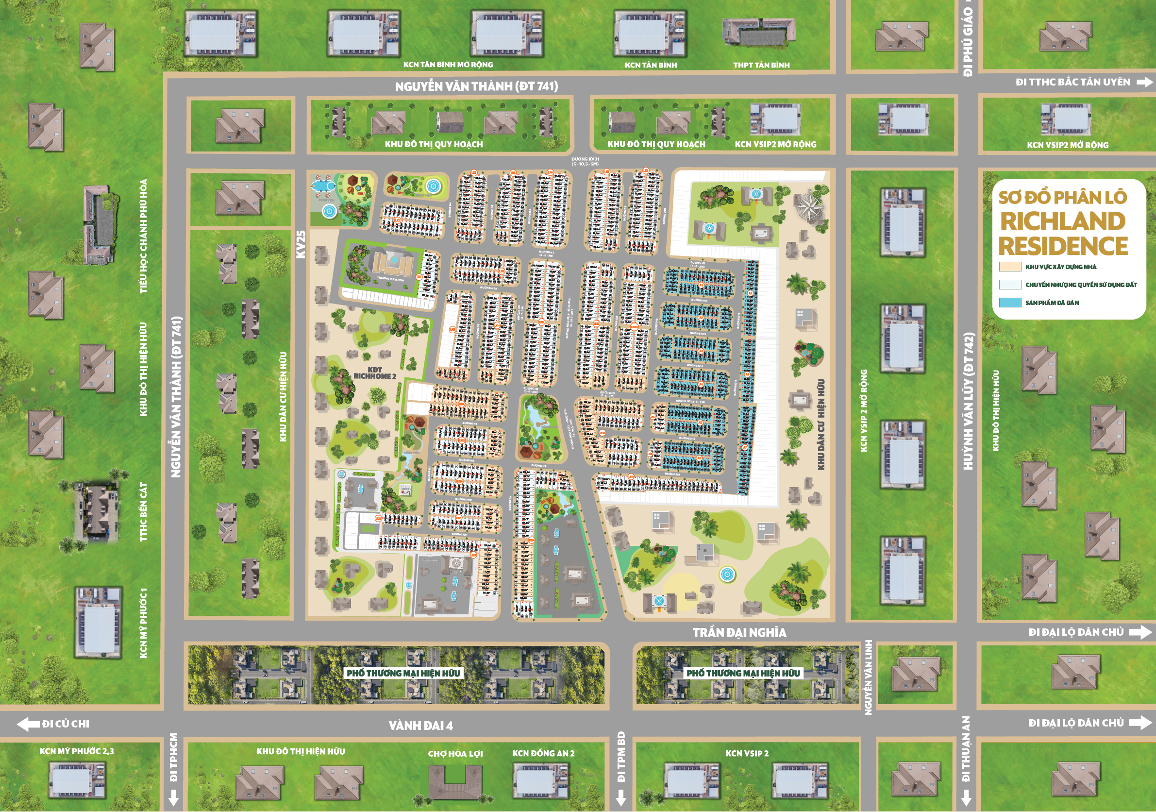 mặt bằng nhà phố richland residence Bến Cát Bình Dương - thiết kế nhà phố Kim Oanh Group - kimoanhland.com.vn