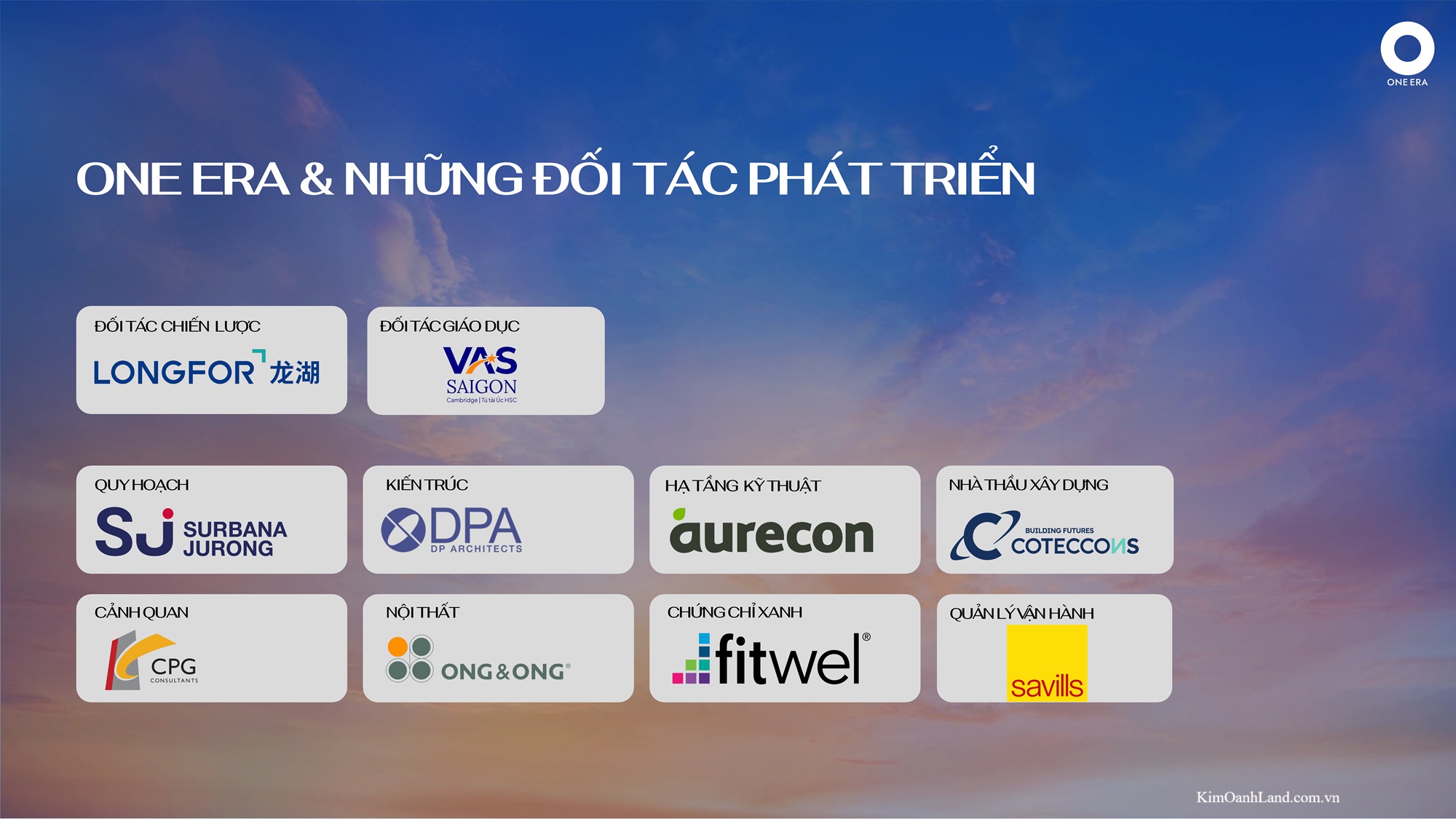 Những công ty đối tác tham gia phát triển dự án One Era.