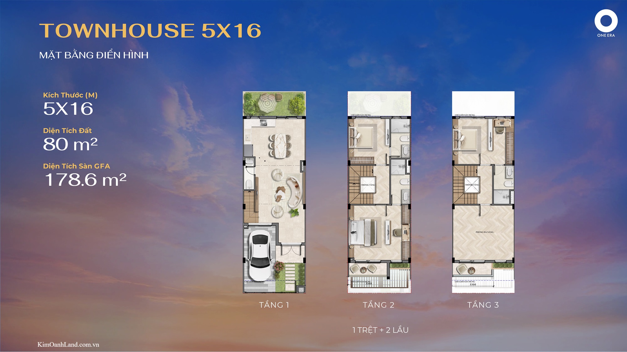 townhouse one era 5x16m