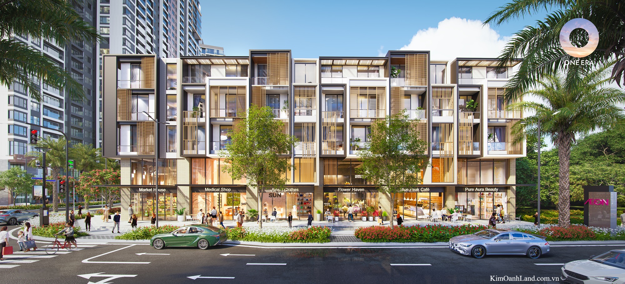 giá bán nhà phố shophouse One Era Kinera Thuận Giao - Kim Oanh Land