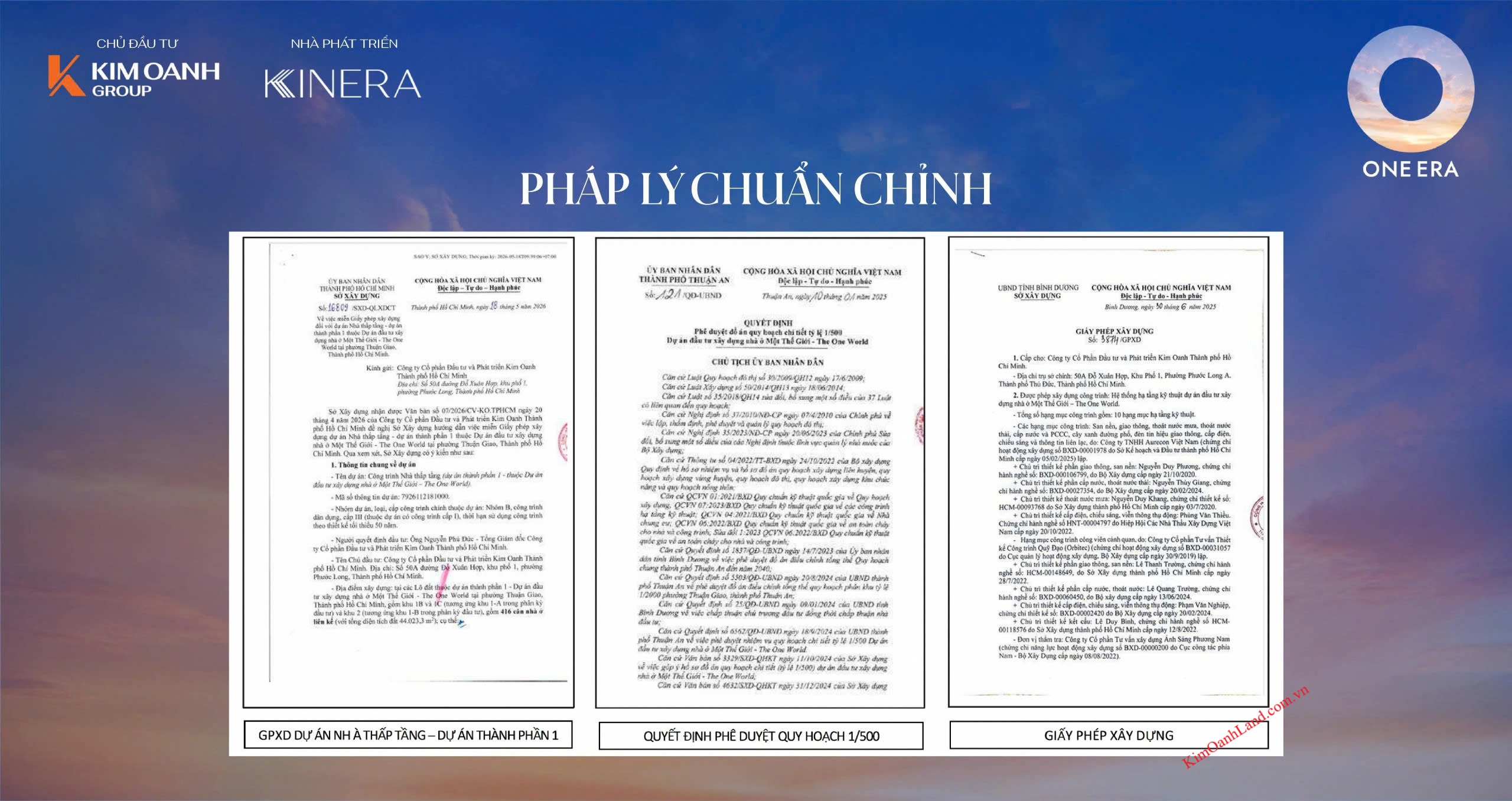pháp lý dự án ONE ERA có gì