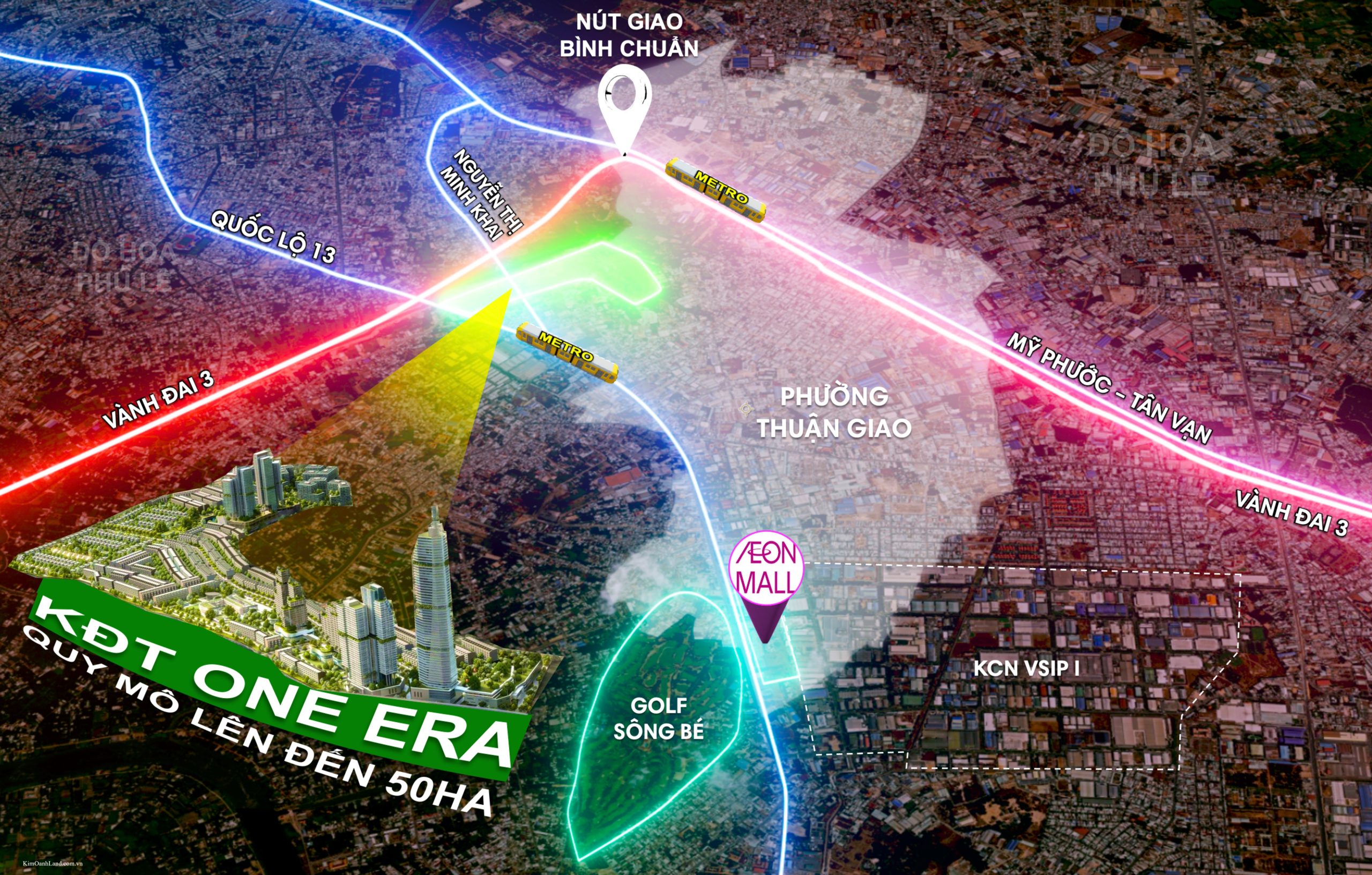 Vị trí dự án One Era KINERA Thuận Giao