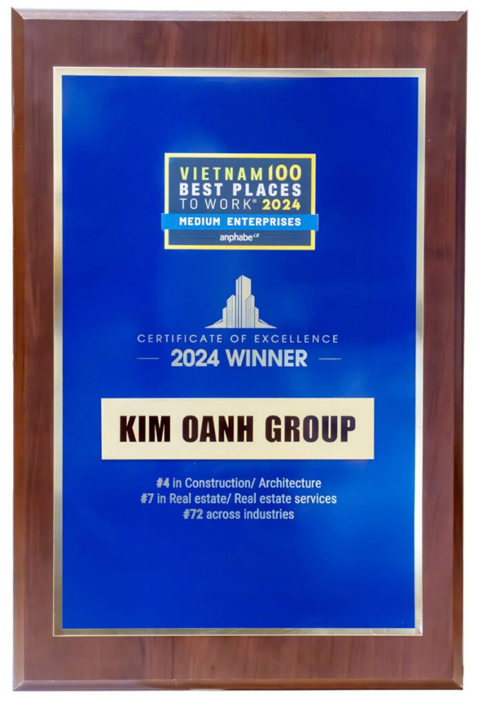 Kim Oanh Group top 100 nơi làm việc tốt nhất Việt Nam 2024