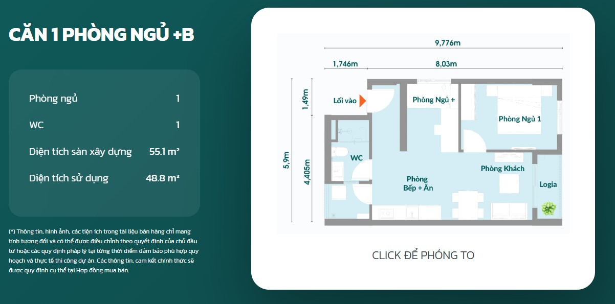 thiết kế căn hộ 1-2-STudio NOXH K-Home Midtown Trảng Bom
