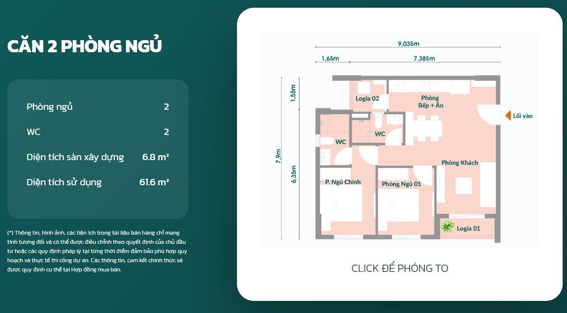 thiết kế căn hộ 1-2-STudio NOXH K-Home Midtown Trảng Bom