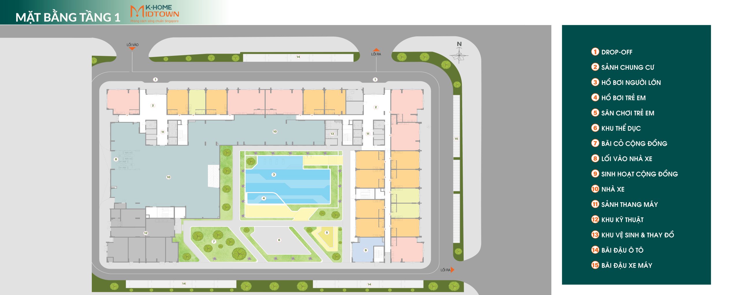 Mặt bằng căn hộ K-Home Midtown Trảng Bom