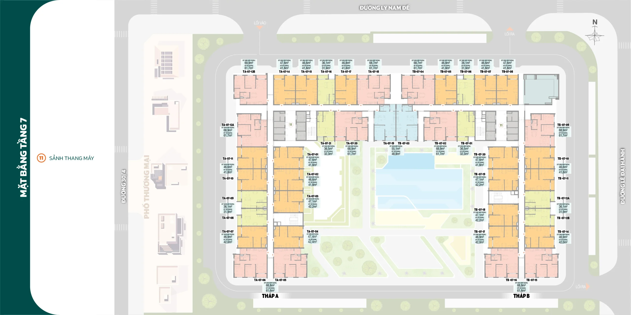 Mặt bằng tầng 7 K Home Midtown