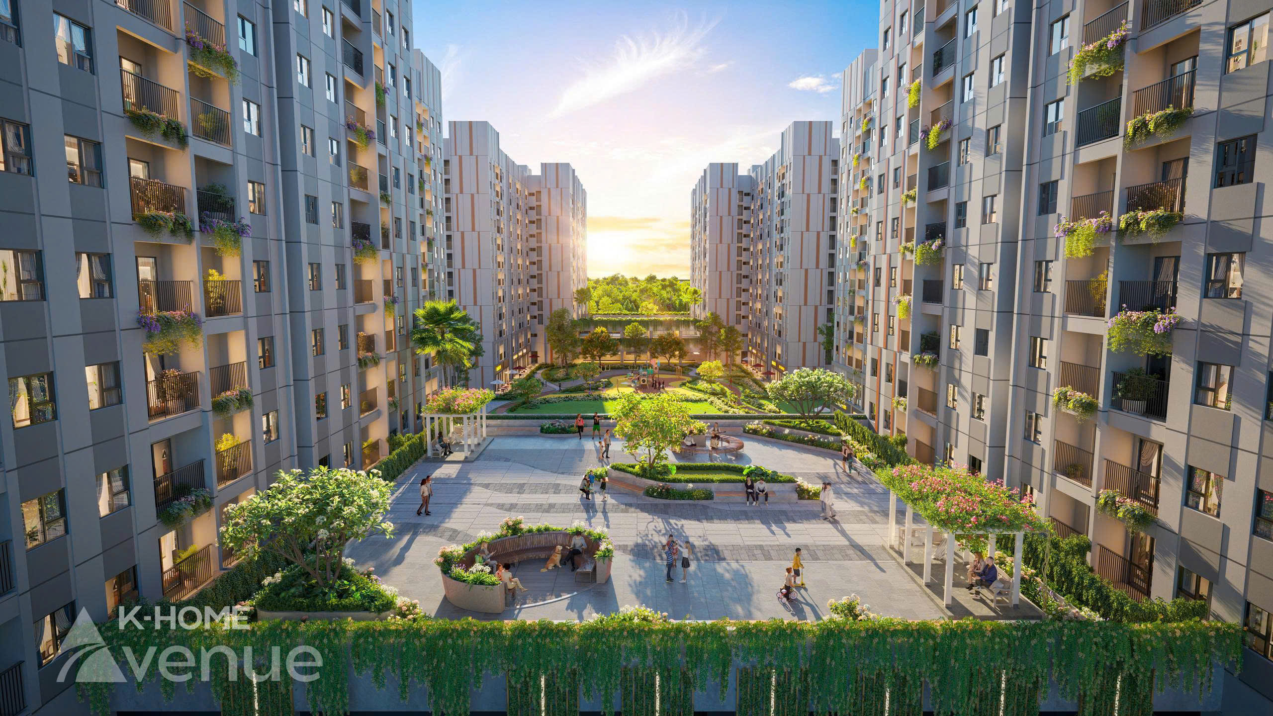 tiện ích tầng 3 vườn treo K-Home Avenue Kim Oanh