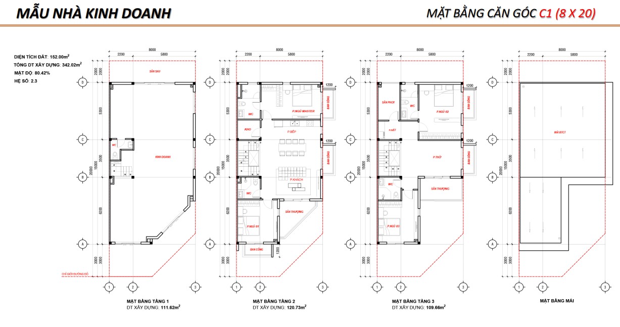 Layout thiết kế mẫu nhà phố shophouse The Link City Dầu Giây Đồng Nai Kim Oanh Land diện tích 8x20