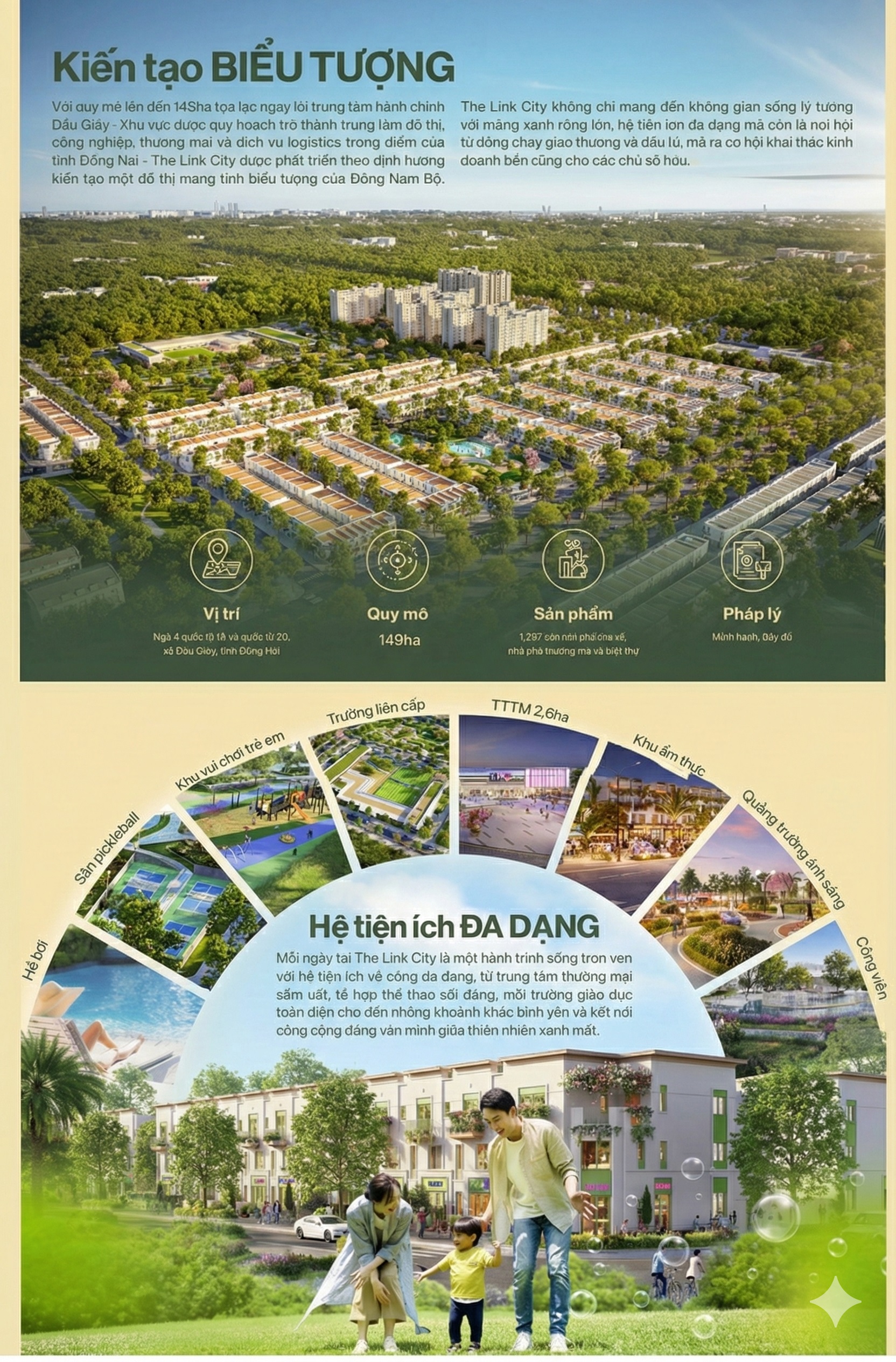 tiện ích dự án đất nền The Link City Dầu Giây Đồng Nai tiện ích dự án đất nền The Link City Dầu Giây Đồng Nai