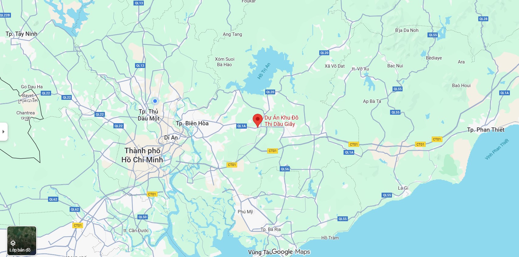 VỊ TRÍ DỰ ÁN DẦU GIÂY THE LINK CITY KIM OANH GROUP