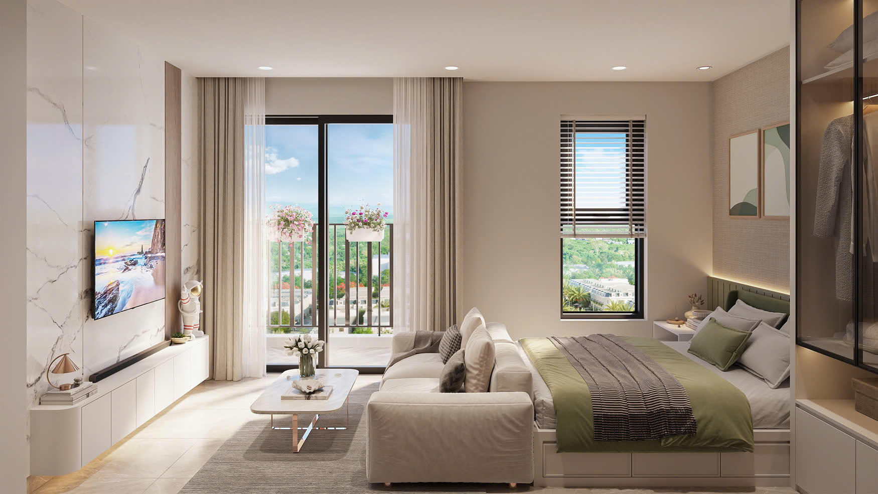 thiết kế nhà mẫu căn hộ chung cư K-Home 1-2 phòng ngủ & căn studio