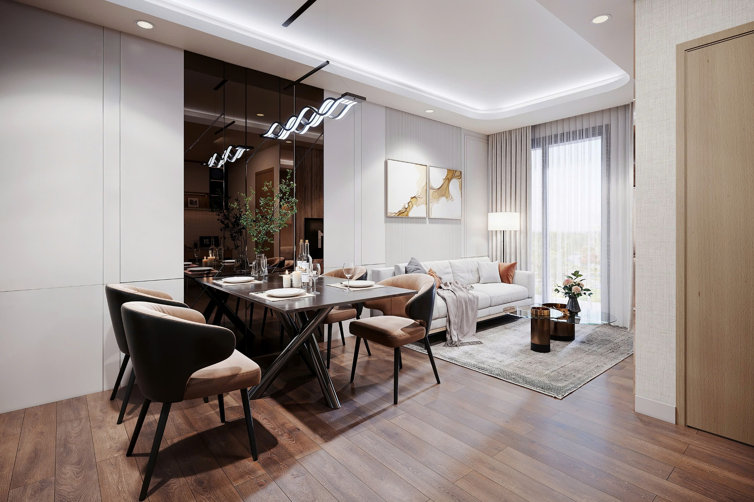 thiết kế nhà mẫu căn hộ chung cư K-Home 1-2 phòng ngủ & căn studio