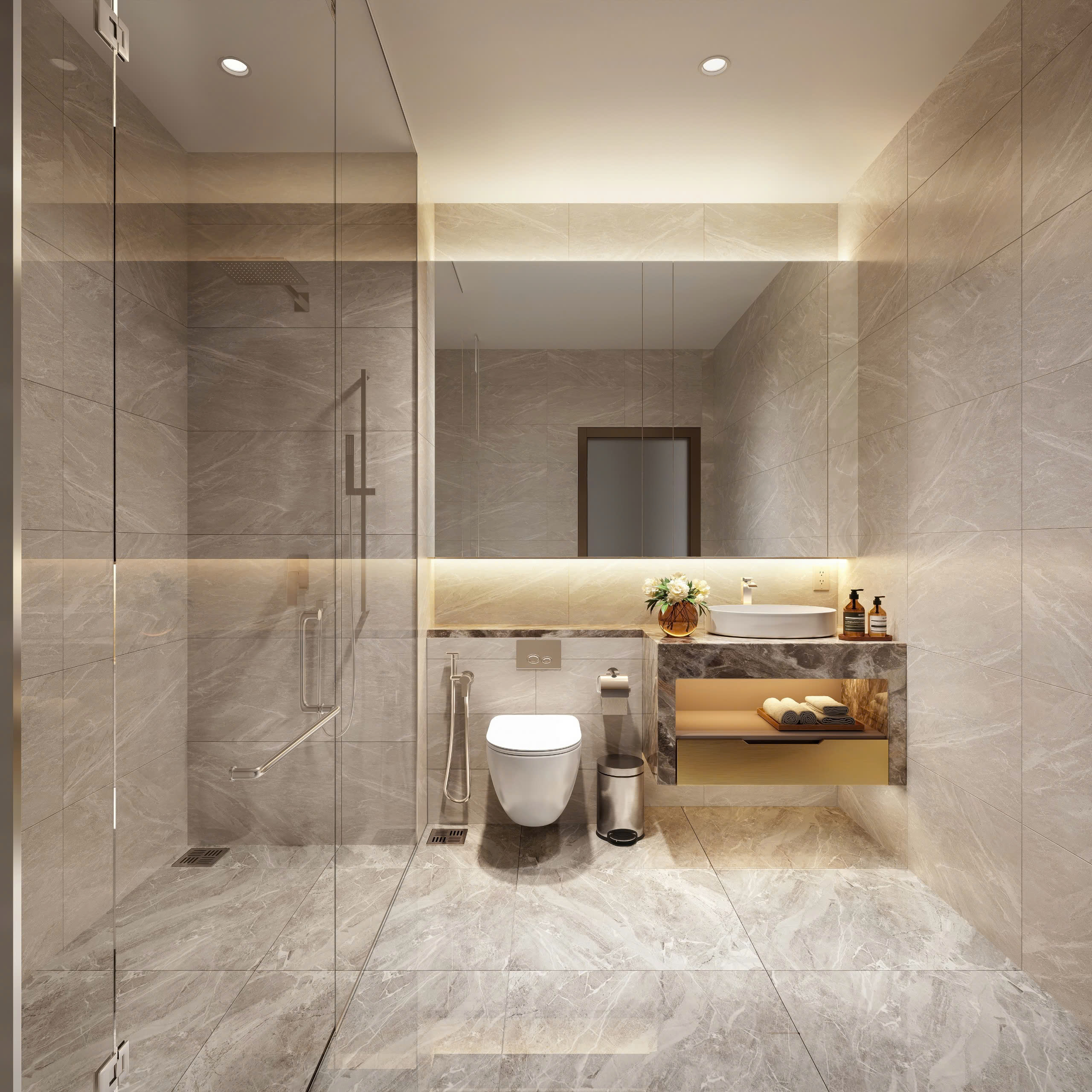 thiết kế nhà mẫu căn hộ chung cư K-Home 1-2 phòng ngủ & căn studio