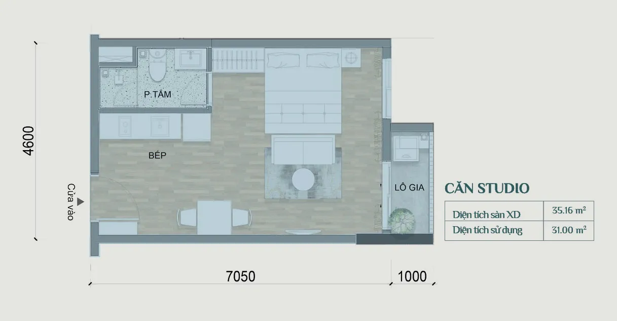 Căn hộ Studio mini K-Home Apartment