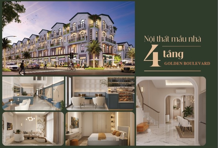 thiết kế mẫu nhà 4 tầng Golden Boulevard mặt tiền đường Lê Lợi thiết kế mẫu nhà 4 tầng Golden Boulevard mặt tiền đường Lê Lợi