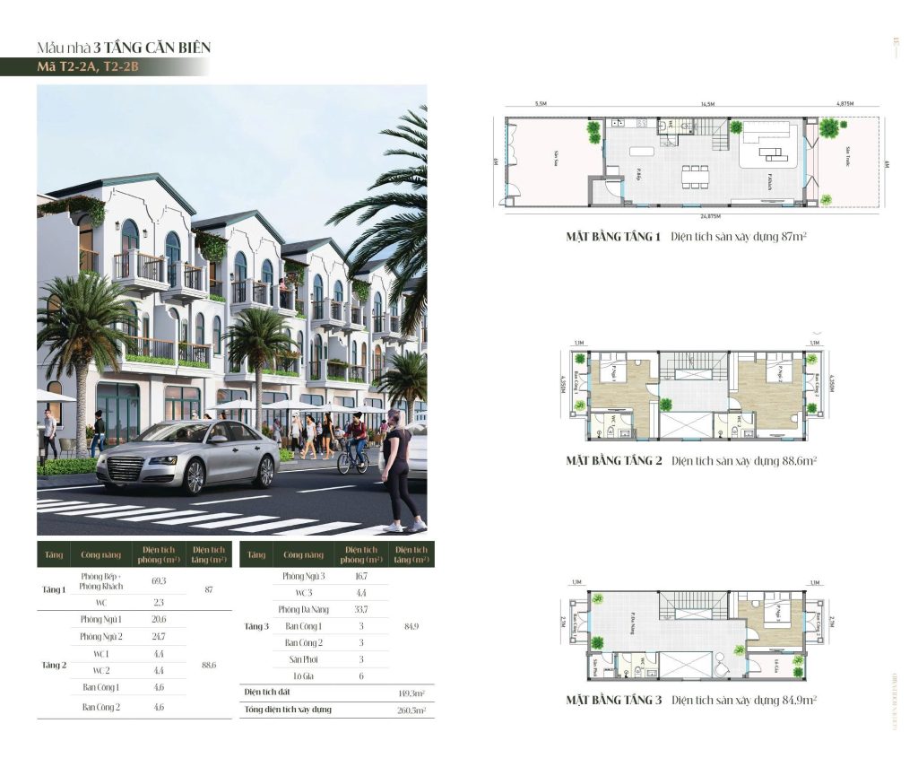 mẫu nhà 3 tầng golden boulevard