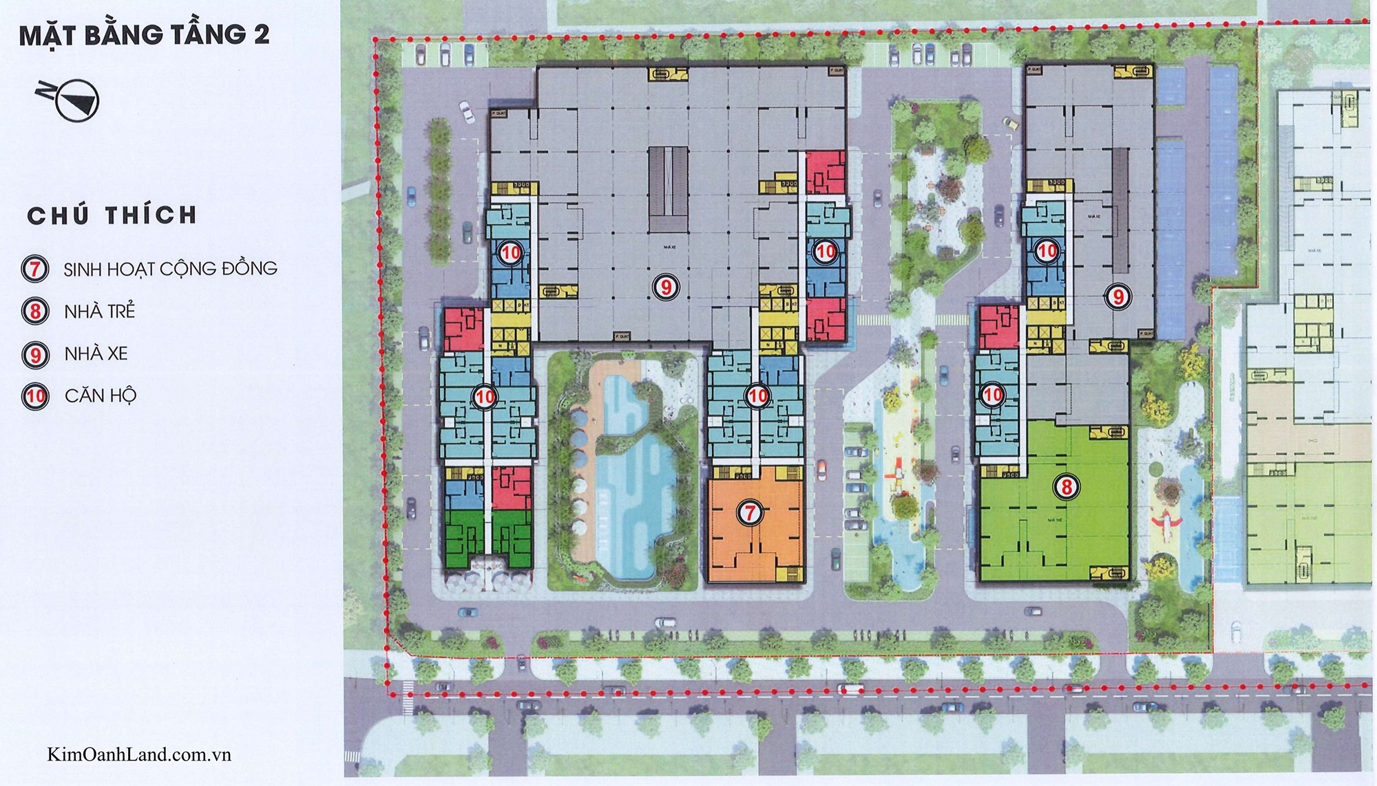 Mặt bằng K-Home City View Tầng 2 