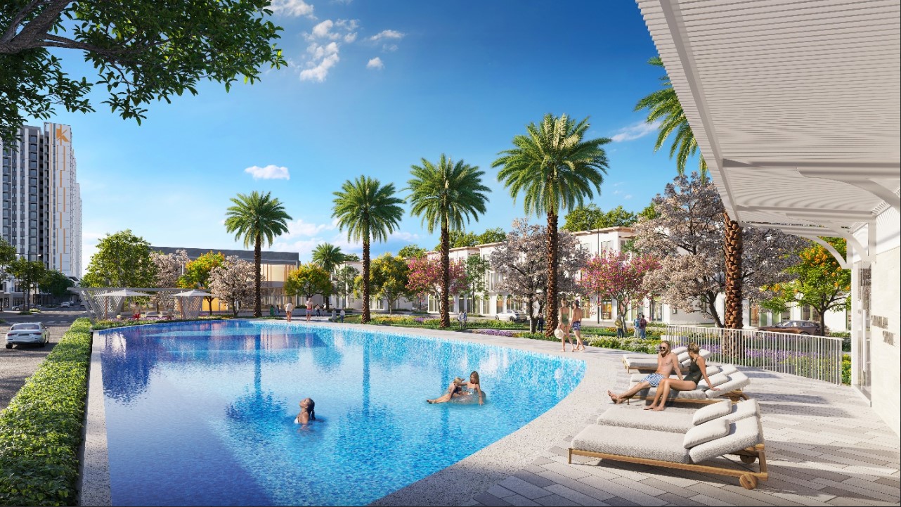 Hồ bơi lớn tại khu đô thị K-Home New City