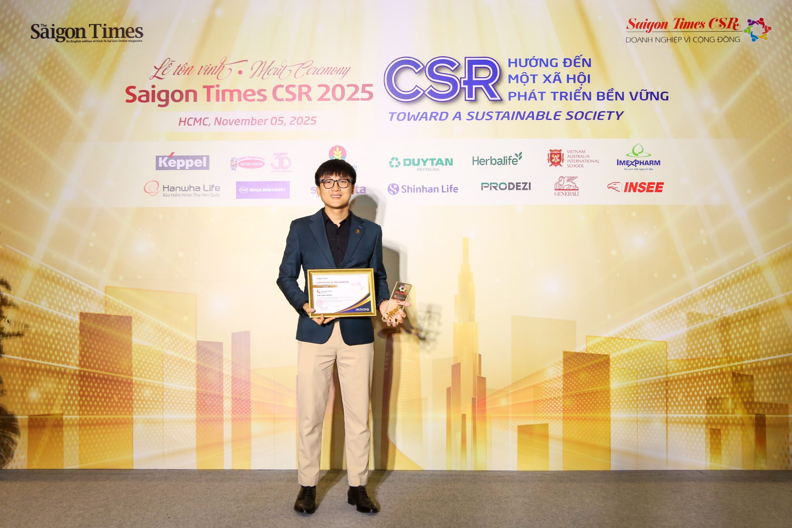 Kim Oanh Group được vinh danh doanh nghiệp vì công đồng 2025 - Saigon Times