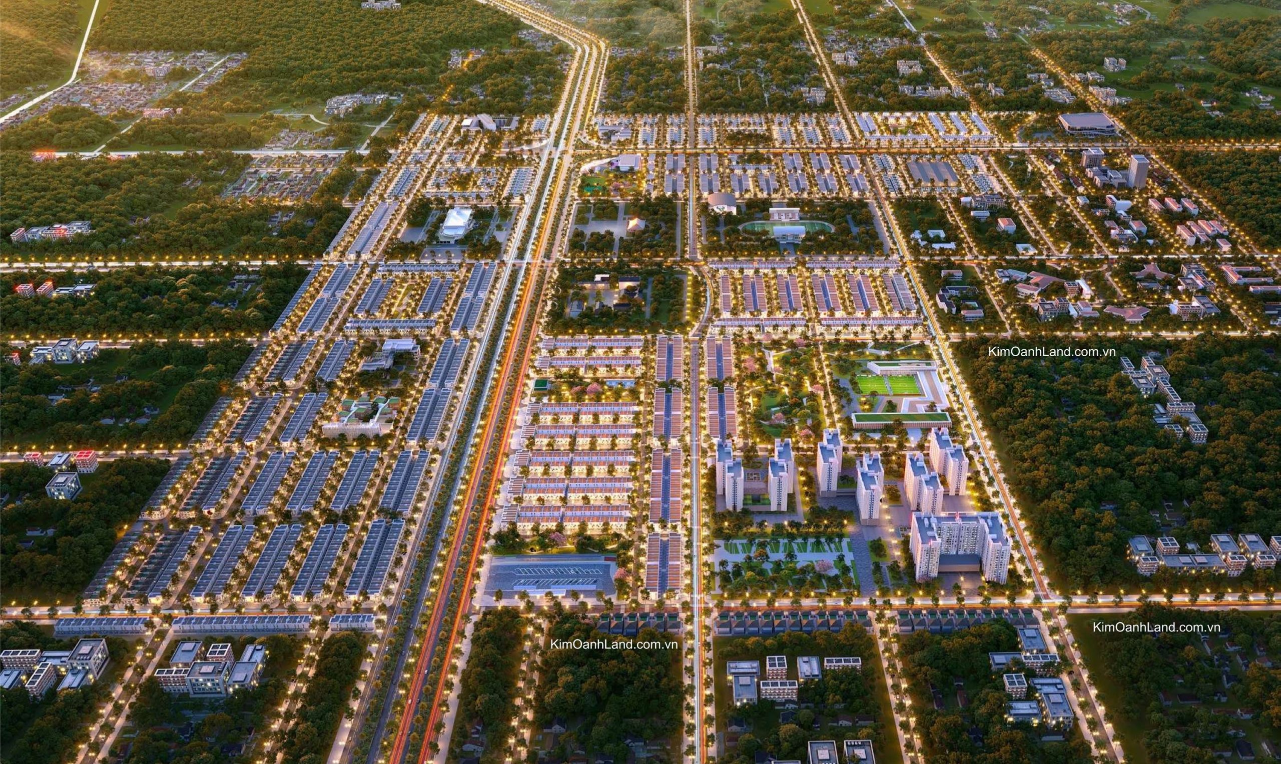 Phối cảnh khu đô thị The Link City Dầu Giây của Kim Oanh Group.
